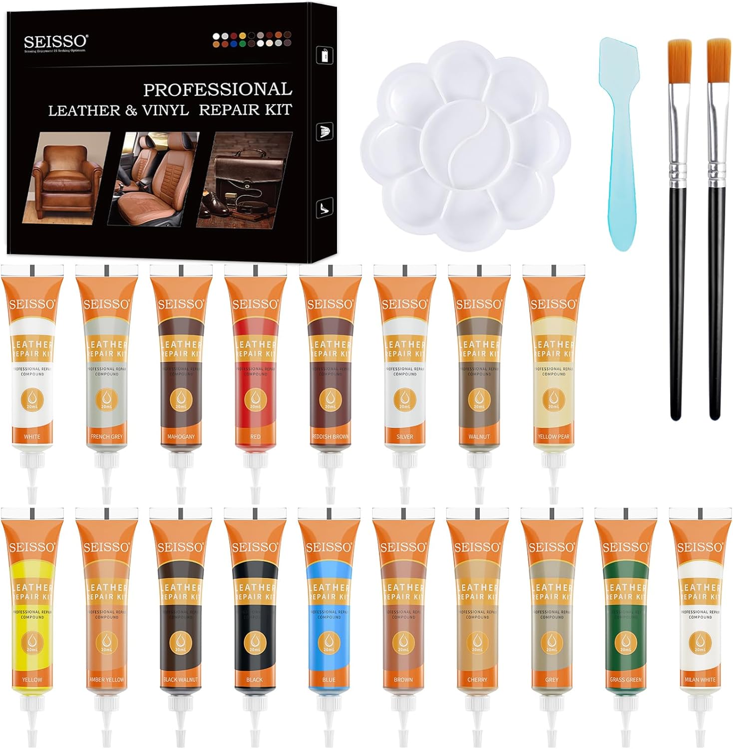 18 Colors Leather Repair Kit for Furniture