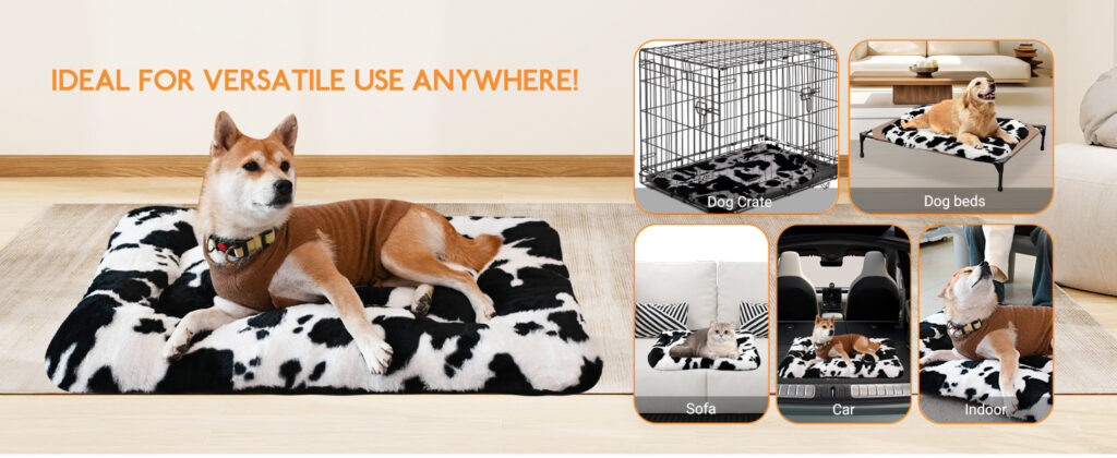 KINGROCK Fluffy Dog Crate Bed