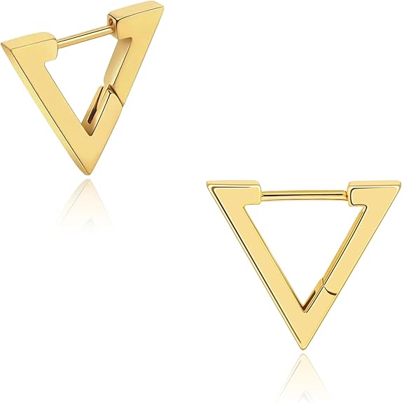 14K Gold Plated Huggie Hoop Earrings for Women