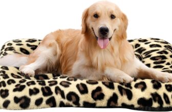 KINGROCK Fluffy Dog Crate Bed for Medium Dogs