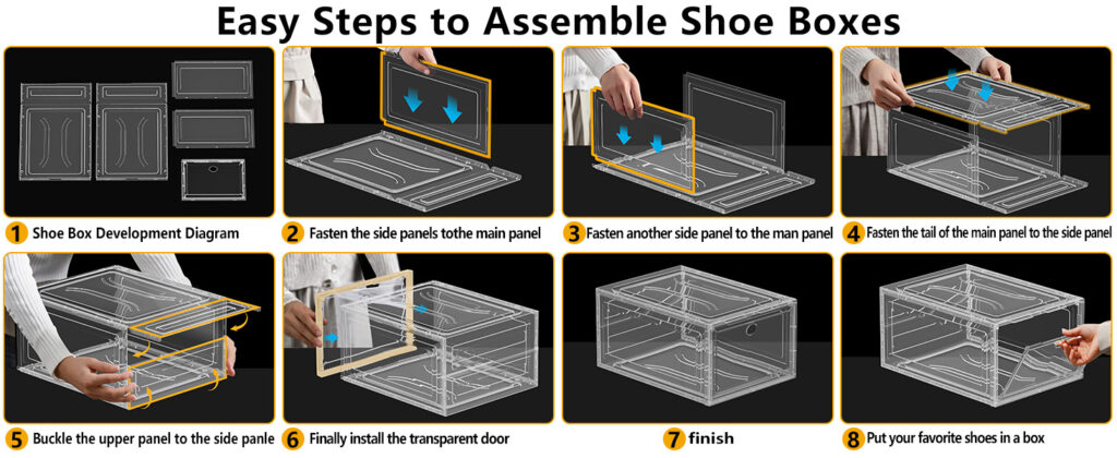 Easy Steps to Assemble shoe boxes