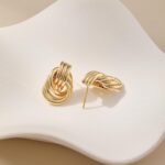 Women's Personalized Geometric Round Drop Earrings