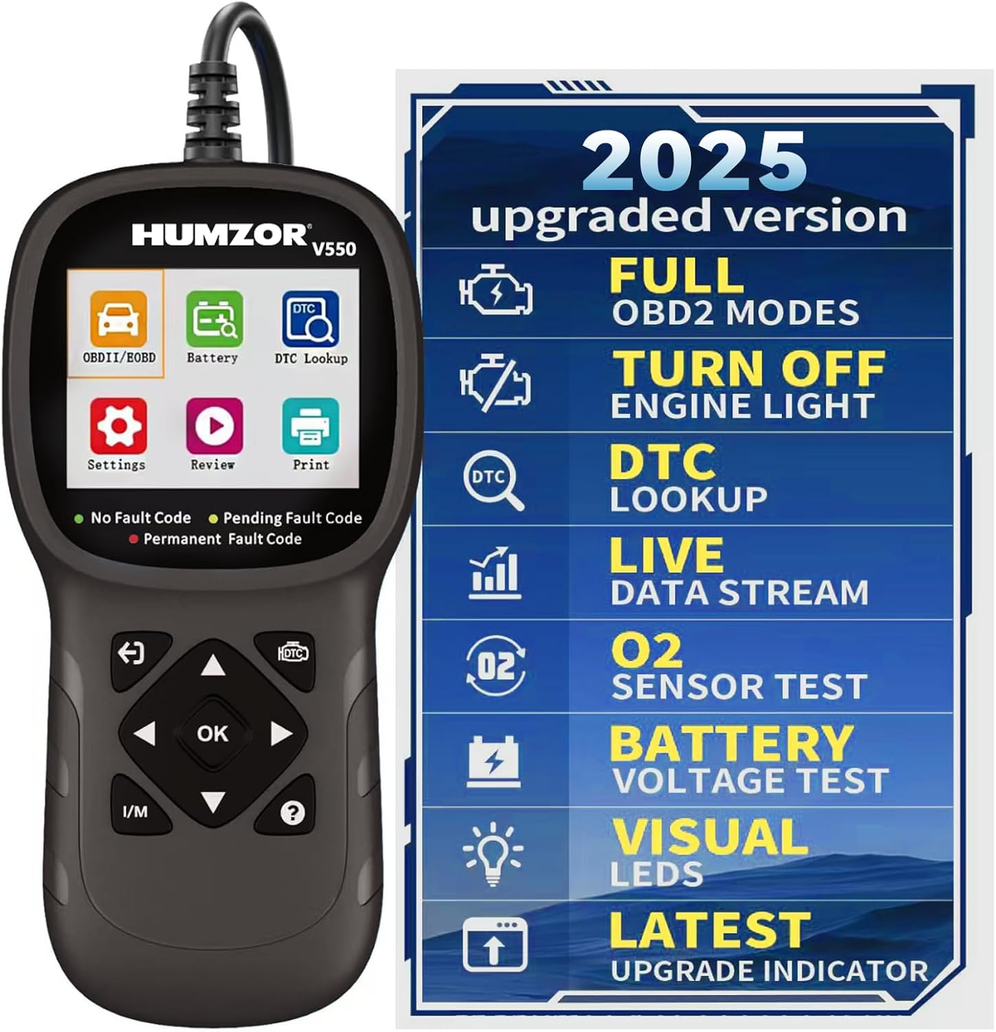 SAZDOLN OBD2 Scanner & Battery-Tester